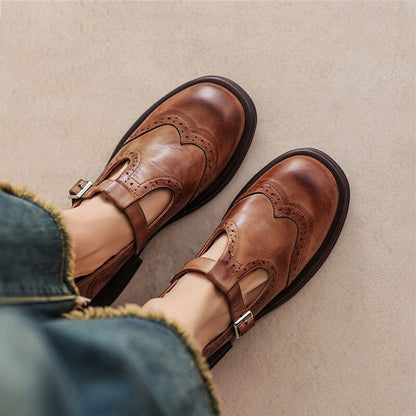 Mattea | Elegantes zapatos Mary Jane de piel