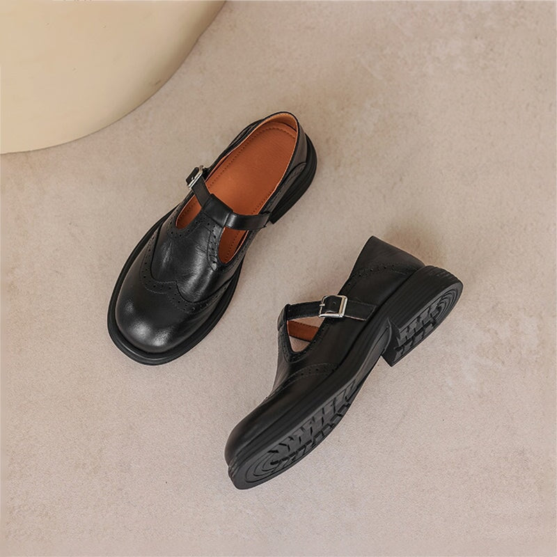 Mattea | Elegantes zapatos Mary Jane de piel