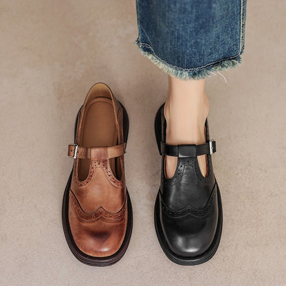 Mattea | Elegantes zapatos Mary Jane de piel