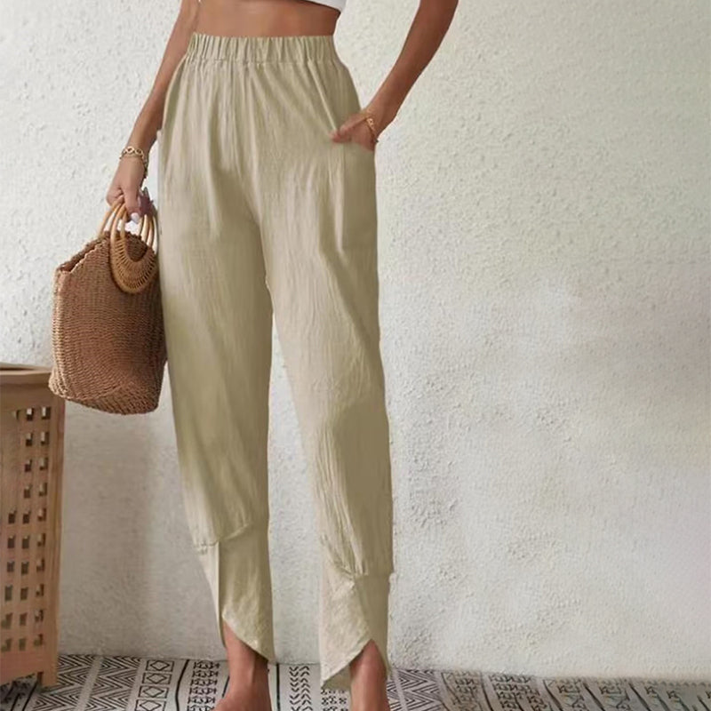 Essari - Pantalón con dobladillo sin rematar