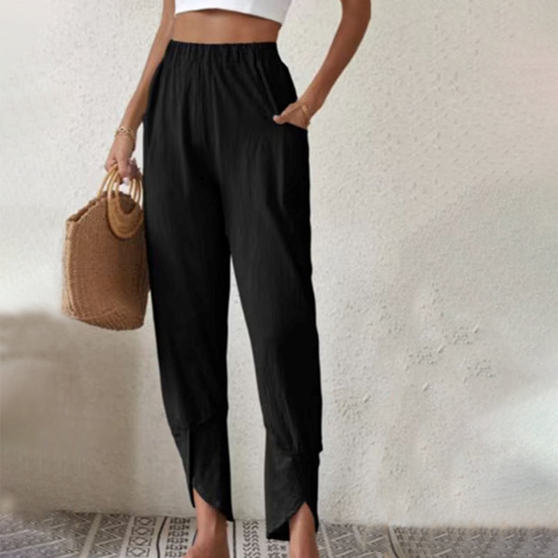 Essari - Pantalón con dobladillo sin rematar
